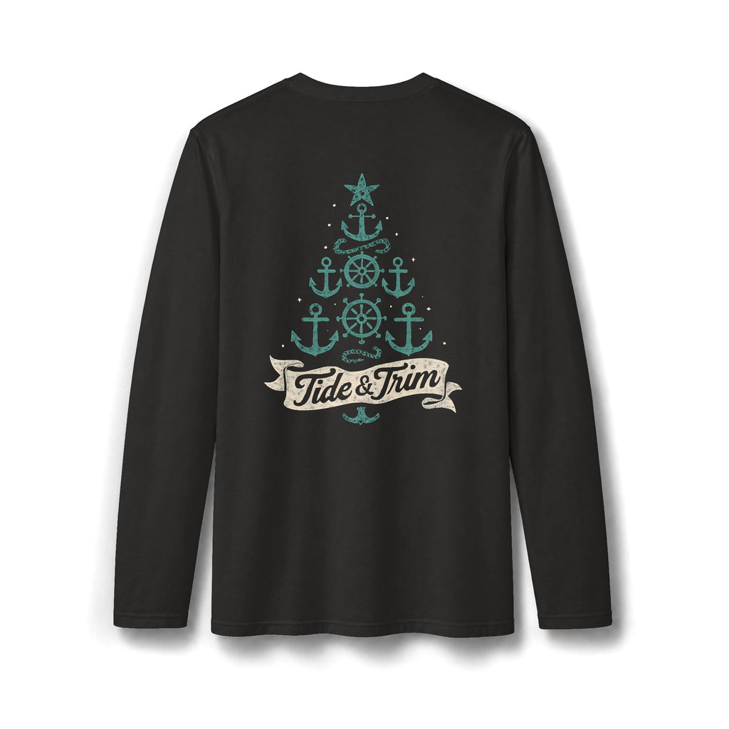 Tide & Trim Nautical Christmas Tree Long Sleeve T-Shirt