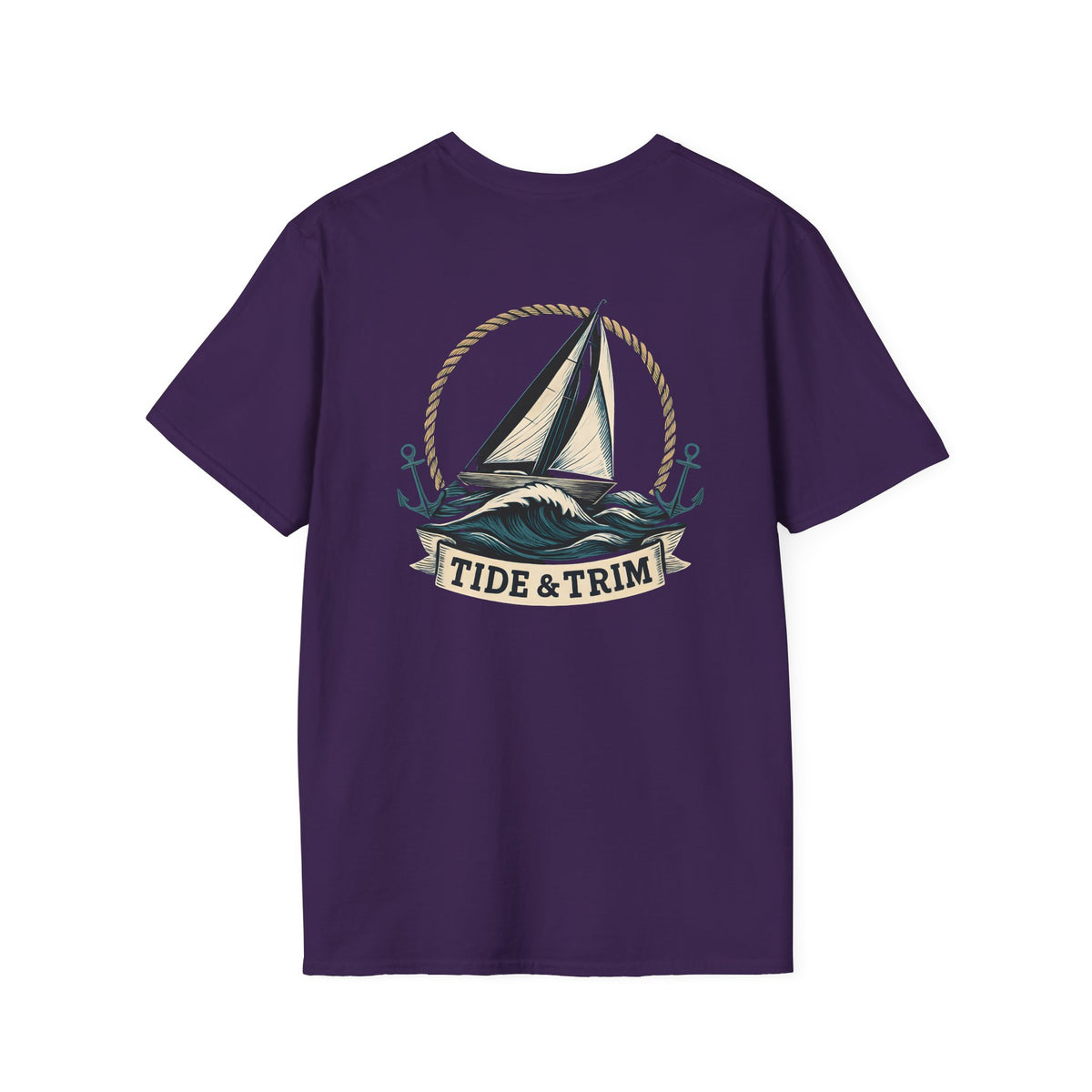 Sailboat 'Tide & Trim' T-Shirt — Nautical Sailing Graphic Tee