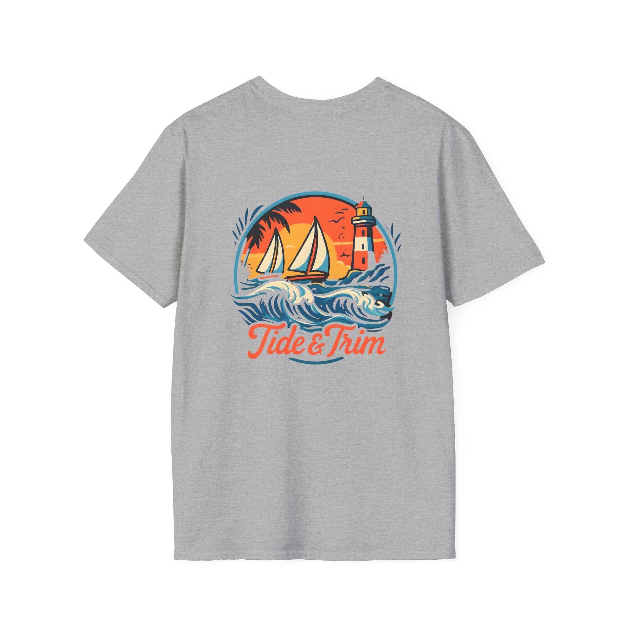 Sailboat & Lighthouse Nautical Sunset T-Shirt