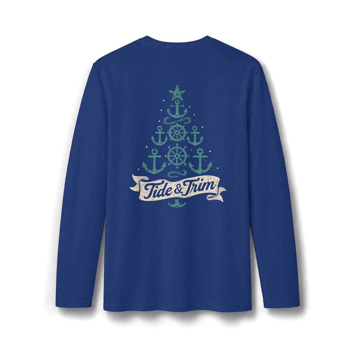 Tide & Trim Nautical Christmas Tree Long Sleeve T-Shirt