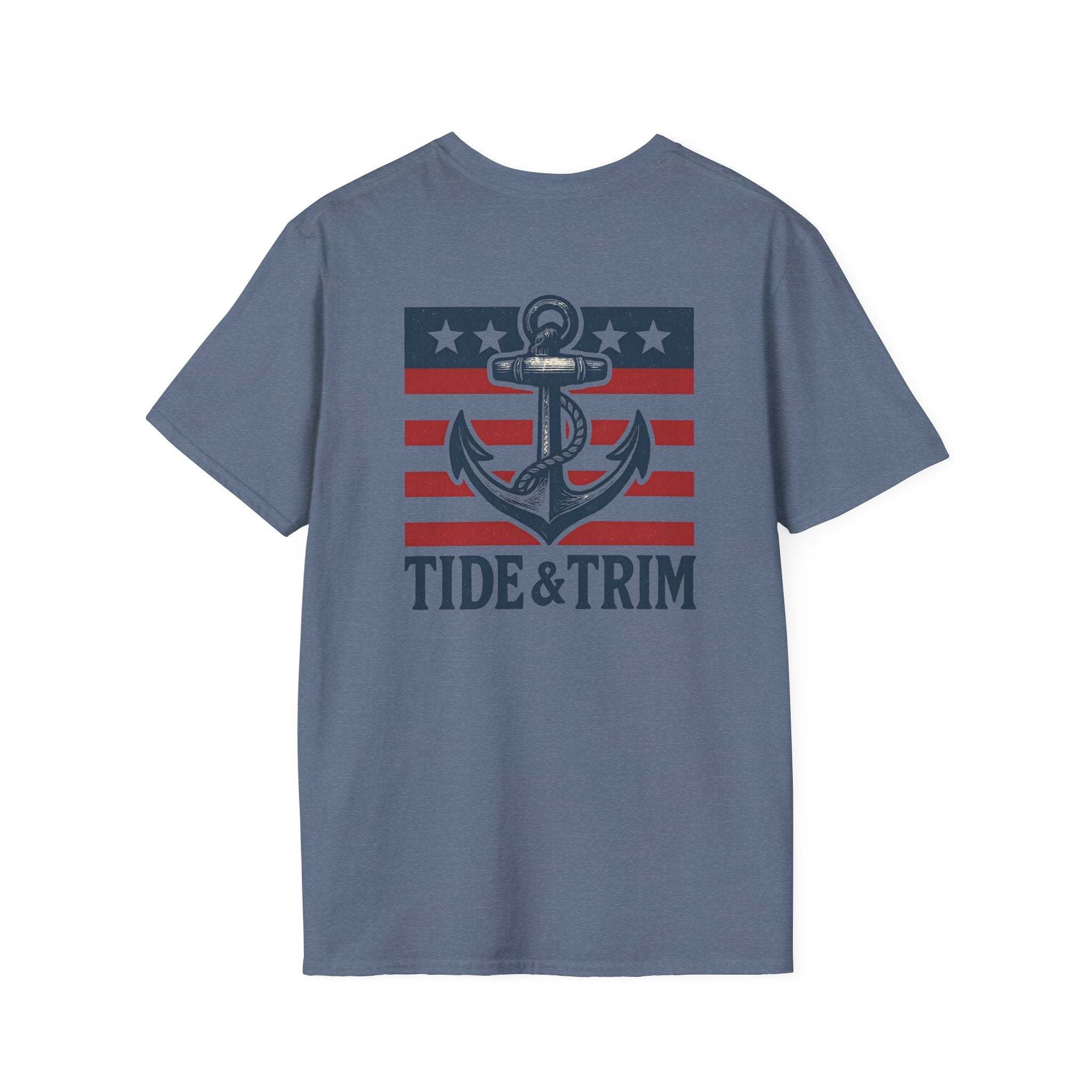 Patriotic Anchor Nautical T-Shirt — Tide & Trim Flag Design