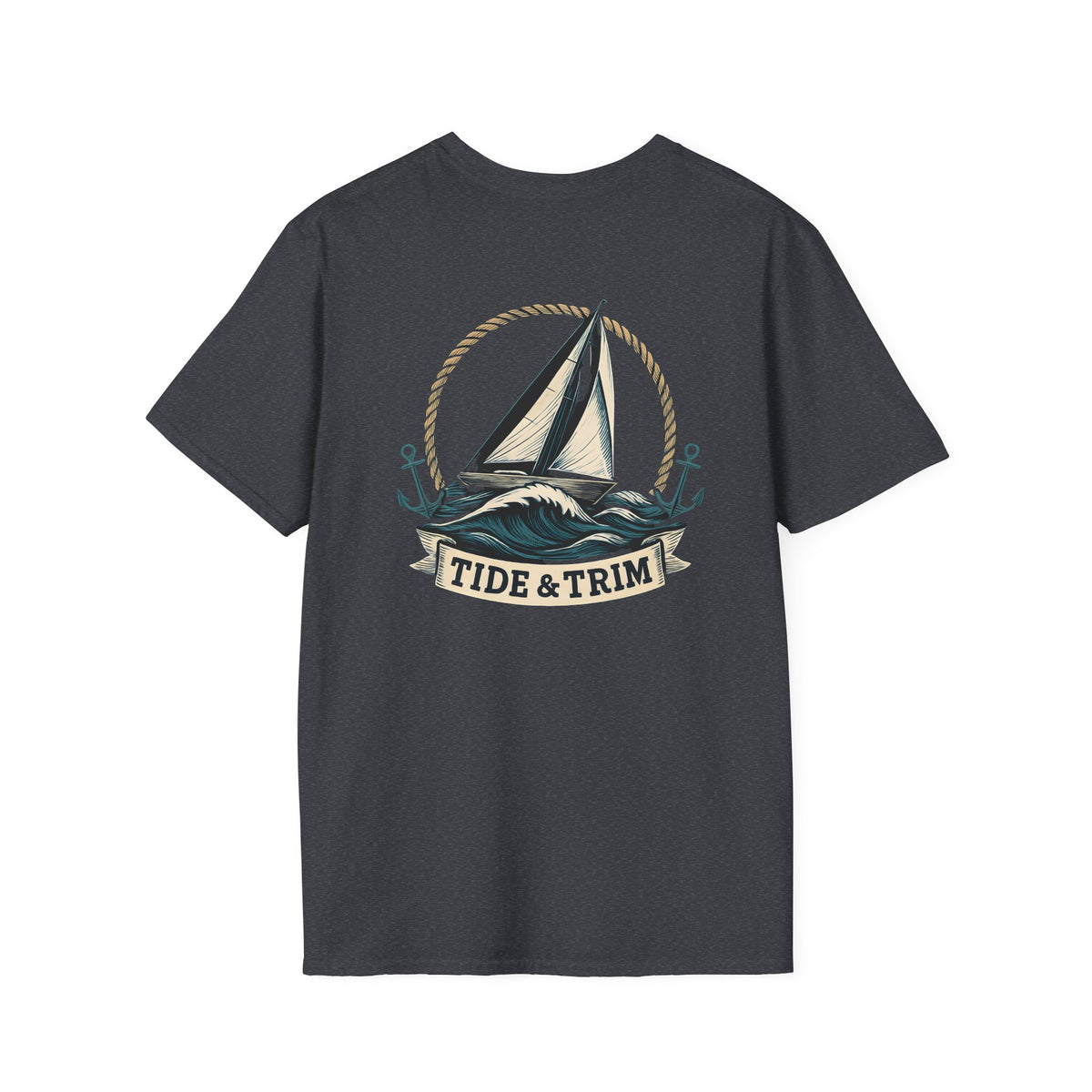 Sailboat 'Tide & Trim' T-Shirt — Nautical Sailing Graphic Tee